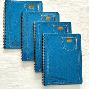 American Denim Spiral Notebook 4 pack